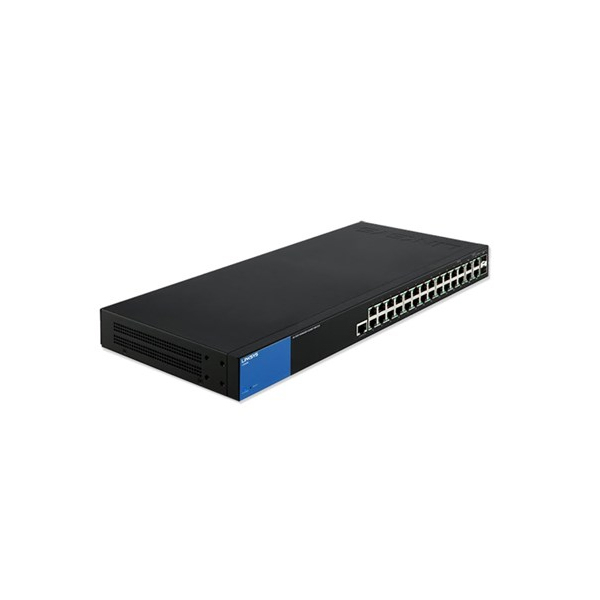Bluechip-Linksys Business LGS528P 24-Port Linksys Business LGS528P 24-Port Gigabit PoE+ (192W) Managed Switch + 2x Gigabit Ethernet + 2x Gigabit SFP/RJ45 Combo Ports
