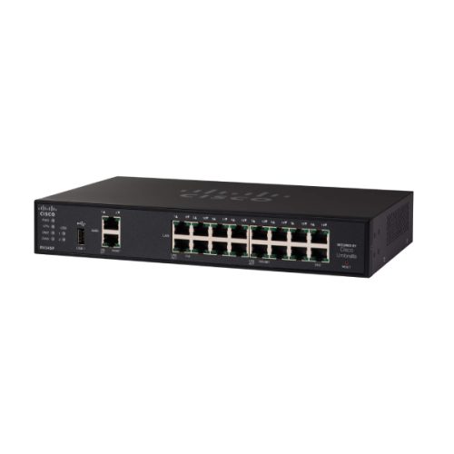 Cisco RV345P Dual WAN Gigabit VPN Router – 16 GbE Ports (8 Ports with PoE)